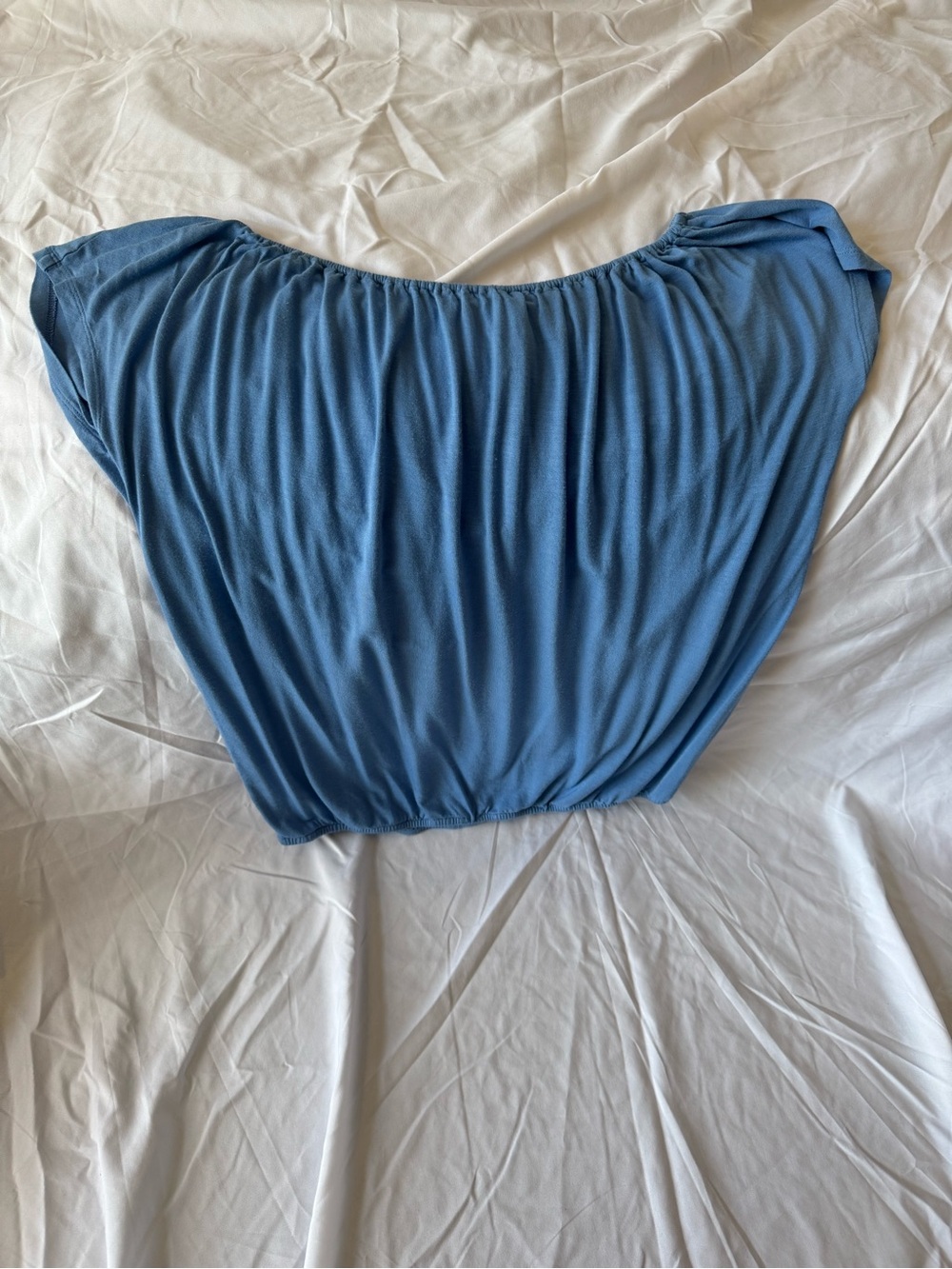 LOFT Light Blue Off-Shoulder Top